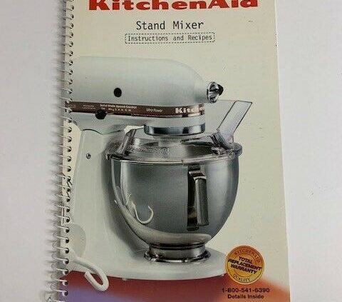 KitchenAid Stand Mixer Model KSM50P Instructions and Recipes Spiral Handbook B2