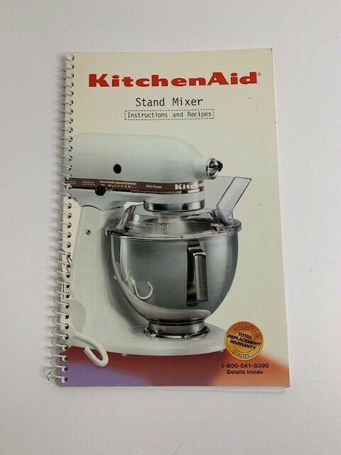 KitchenAid Stand Mixer Model KSM50P Instructions and Recipes Spiral ...