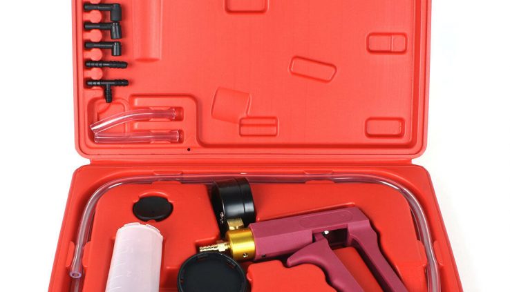 Hand Held Vacuum Stress Pump Tester Tool Brake Bleeder Kit Adapters For Autos