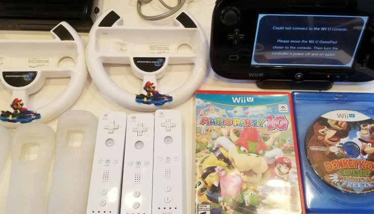 Nintendo Wii U 32GB Shadowy w/ 4Games and Equipment Mario Birthday celebration 10