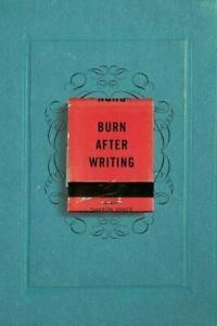 Burn after Writing by Sharon Jones (2015, Paperback)