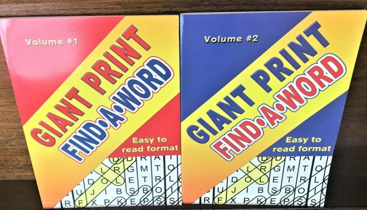 2 Note Search Puzzle Books Sizable Print Lot Note Win Video games Volumes 1
