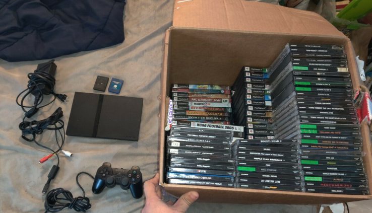 Sony PlayStation 2 Slim dark machine a total bunch video games bundle
