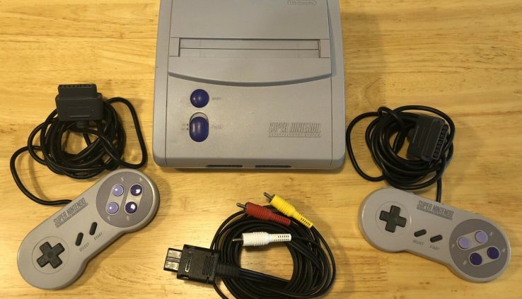 Wide Nintendo SNES SNS-101 Mini Console w/2 Controllers AV Cable, NO Energy Wire