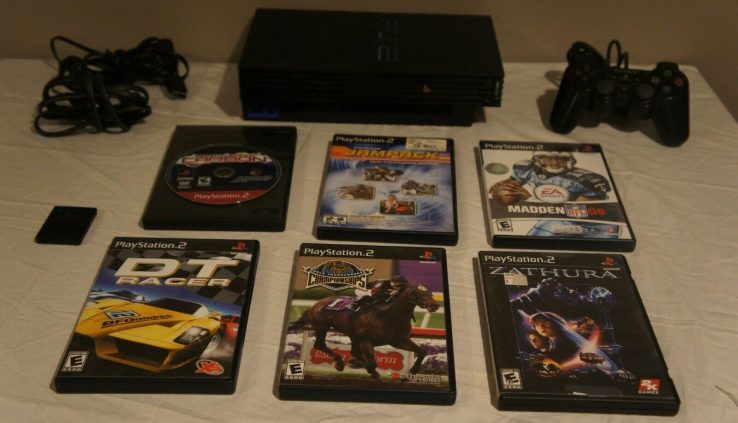 Sony PS2 Console Bundle (SCPH-50001) Ps2 w/ 6 Games | TESTED and WORKS