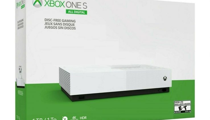 New Microsoft XBOX ONE S 1TB All Digital White HD Plan CONSOLE w/ AC Wire ONLY