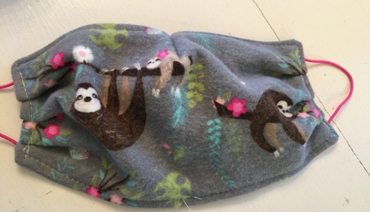 Handmade  Adult Face Screen 2-sided Cotton Flannel Sloths 😊 Quick Ship!