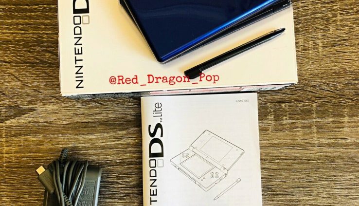 Nintendo DS Lite Originate Edition Cobalt and Sad Handheld Design