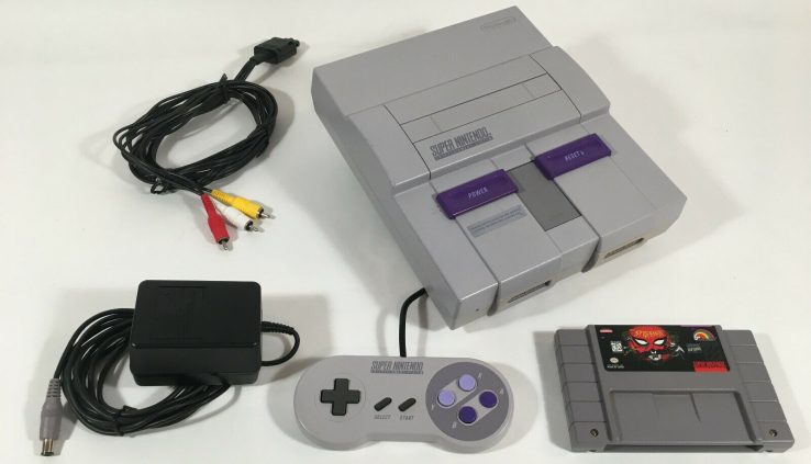 Appropriate Huge Nintendo Console SNES w/ Sport –  Entirely Examined & Working Huge!