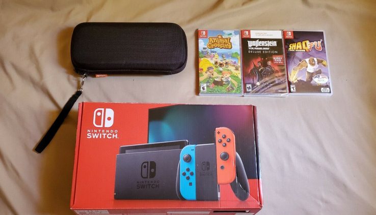 Nintendo Switch Console With Animal Crossing & Extra!