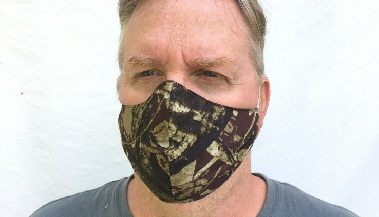 Handmade Face Masks for MEN Camo Print Overjoyed Washable Nostril Wire Conceal