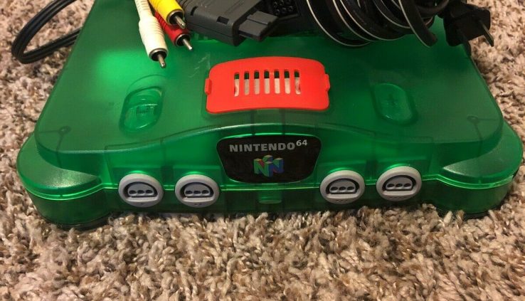 RARE Nintendo 64 Jungle Inexperienced Console With Growth Pack