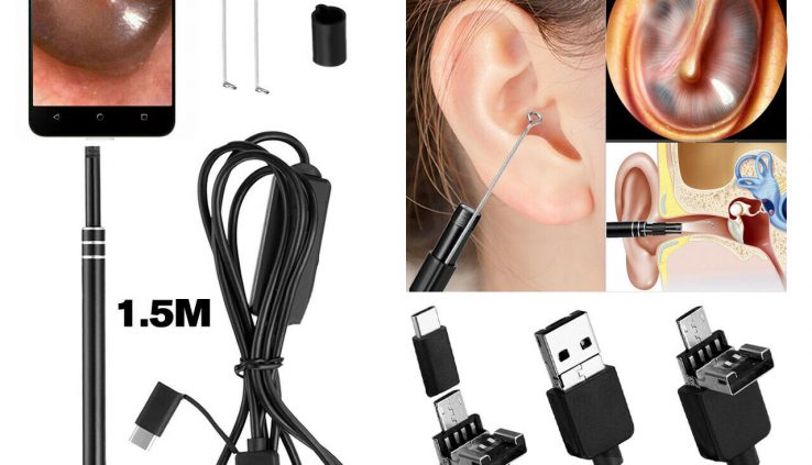 5.5mm Led Endoscope Otoscope USB Ear Cleaning Camera Scope Ear Wax Earwax Tool