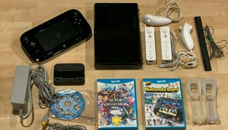 READ LISTING! Nintendo Wii U 32GB Sad Machine Console+ 6 GAMES USA