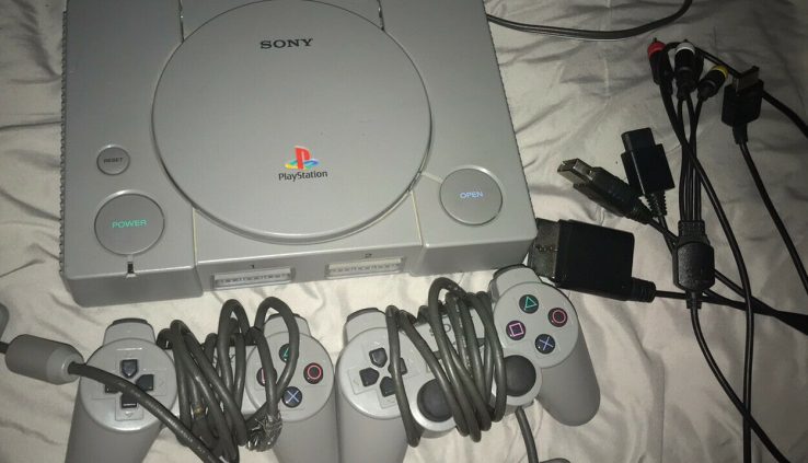 Sony Ps1 With Mad Catz Steering Wheel