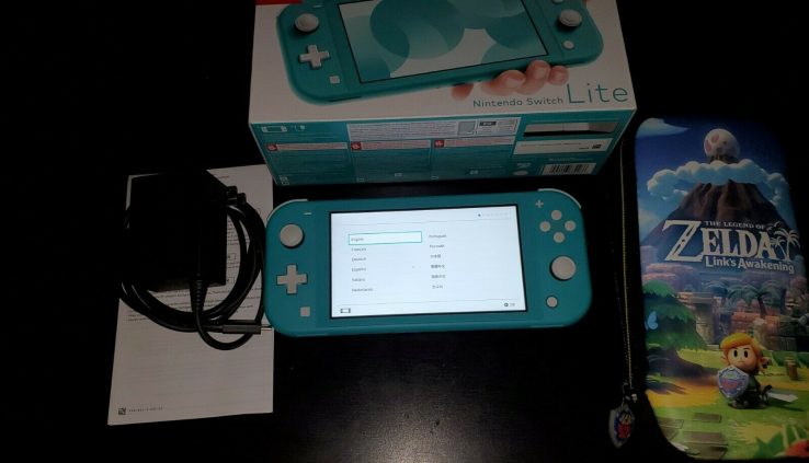 Nintendo Switch Lite Turquoise Handheld Console plus Carrying Case