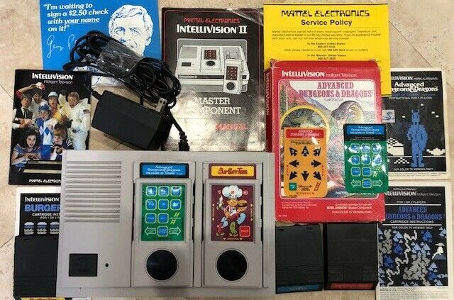 Vintage 1982 Mattel Intellivision II w/ 2 Intellivision Video games