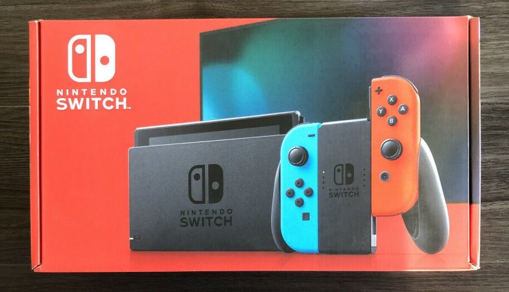 BRAND NEW! Nintendo Swap V2 Neon Crimson and Neon Blue Joy-Con Console