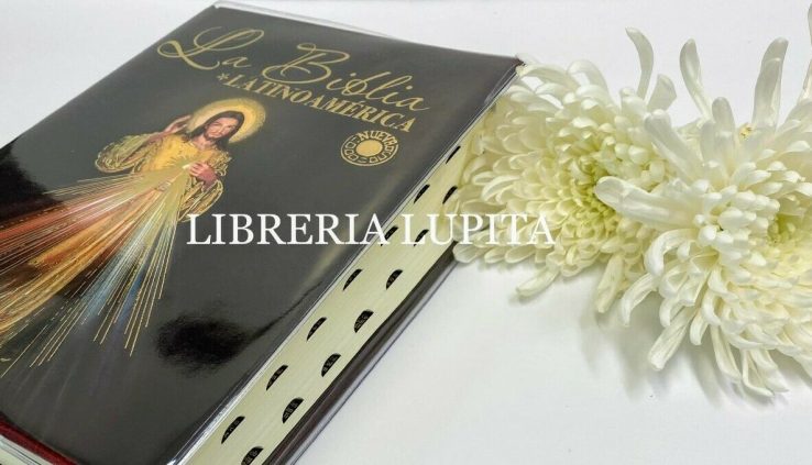 NUEVA! Biblia Latinoamericana Letra Grande CON Indices~Forro Sr. Misericordia