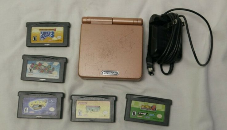 Nintendo Game Boy Advance SP Bronze AGS-101 With Charger & Video games