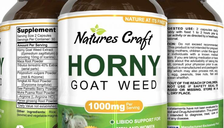 Natures Craft Horny Goat Weed Epimedium Maca Root Ginseng Male Enhancement 60ct