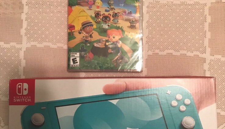 Nintendo Swap Lite Turquoise Game Console w/ Animal Crossing: Aloof Horizons NEW