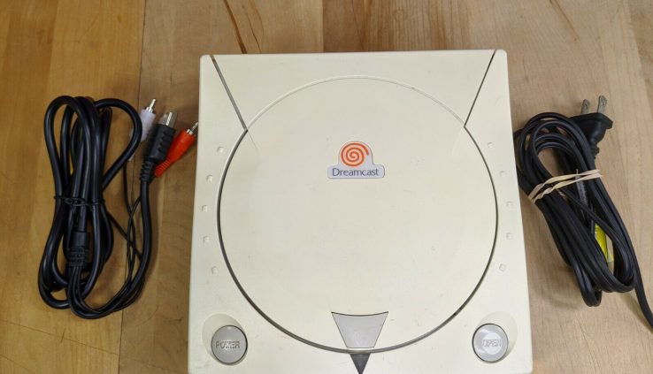 SEGA Dreamcast Console with Vitality and Video Cables (Tested) White
