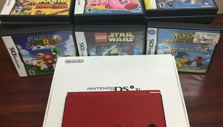 Nintendo DSi XL Huge Mario Bros. twenty fifth Anniversary With 30 Video games *No Charger*