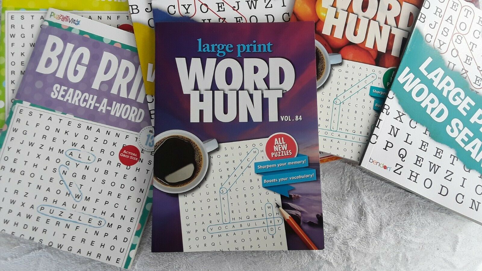 WORD SEARCH HUNT FIND LARGE PRINT BOOKS ~ Lot of 3 ~ KAPPA BENDON PAPP ...