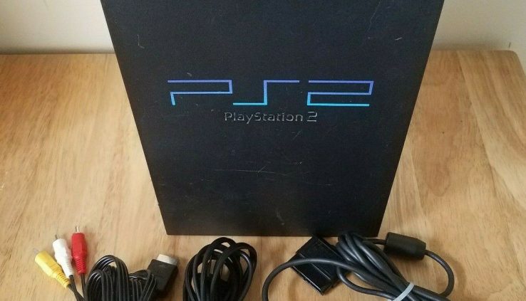 Sony PS 2 – Tedious night Black Console – 1 PS 2 Controller – Vitality Wire – A/V Cable