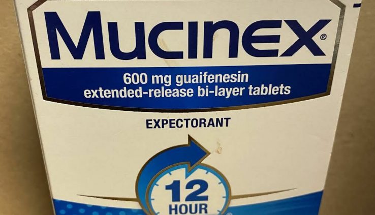 MUCINEX 600 MG GUAIFENESIN 68tabs exp 3/2021