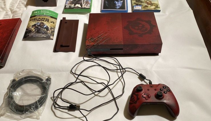 XBOX ONE S 2TB 4K LIMITED EDITION GEARS OF WAR 4 CONSOLE BUNDLE MINT LOOK!