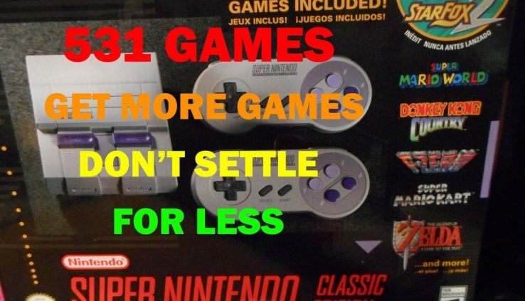 SUPER NINTENDO CLASSIC EDITION MINI – 530+ GAMES – NES + SNES – NO BOX INCLUDED