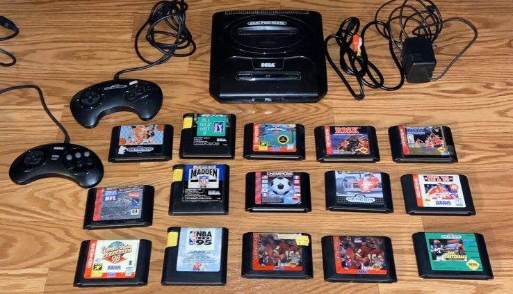 Sega Genesis Console TESTED With Video games And Controller