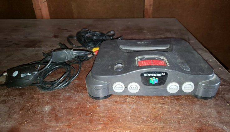 Nintendo 64 Charcoal Gray Console (with cables) – Aged