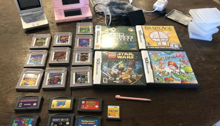 Nintendo Gameboy Developed And DS Bundle With Video games