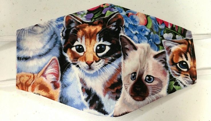 NEW Cats Kittens Face Disguise Cloth HANDMADE IN USA – FREE SHIPPING!