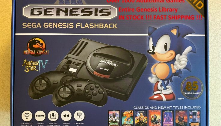 Sega Genesis Flashback AtGames HDMI Console w/ Wi-fi Controllers 1000 Video games