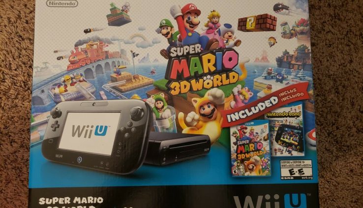 Nintendo Wii U Comely Mario 3D World Deluxe Situation 32GB Dark Console – Old-fashioned
