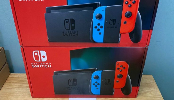Nintendo Switch 32GB Console with Neon Red and Blue Pleasure-Con V2 (NEWEST MODEL)