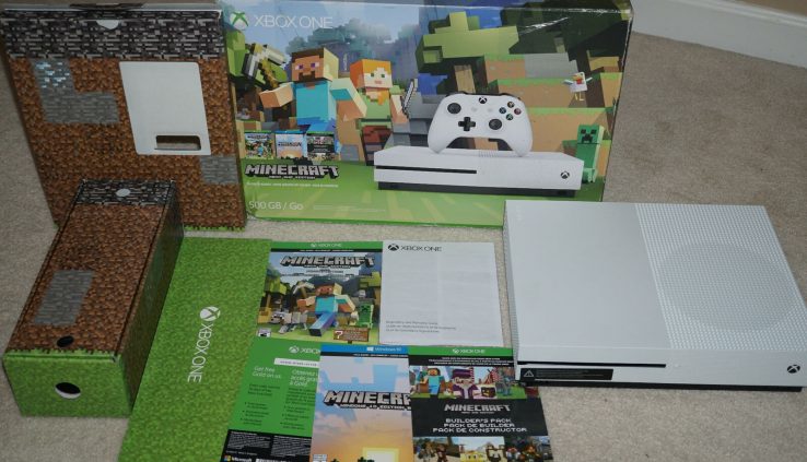 Microsoft Xbox One S 500GB Minecraft Edition Gaming Console – White