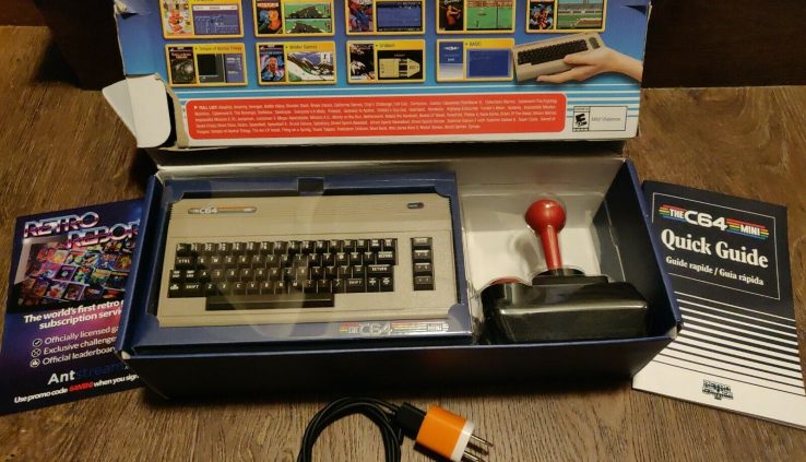 No Reserve! C64 Mini Retro Console-with 64 Built-in Games & Joystick USA model