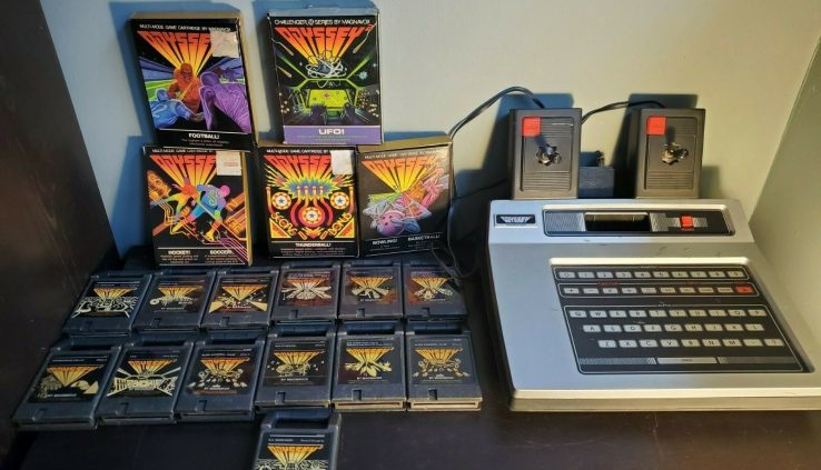Magnavox Odyssey 2 Gray Console with 5 entire boxed games and 13 loose games!