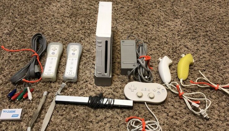 Nintendo Wii Console Bundle with Factor Cable And wii2hdmi