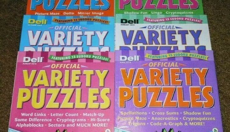 2 Contemporary Penny Press Dell Advantage/Offical Form Puzzle and Video games Books