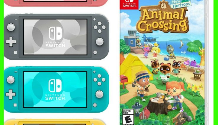 *NEW* NINTENDO SWITCH LITE 32GB ANIMAL CROSSING BUNDLE WITH GAME! SHIPS TODAY!!