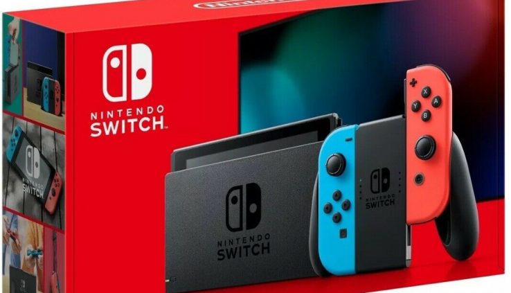 Nintendo Switch with Neon Purple and Neon Blue Pleasure-Con Refurbished. In Hand.