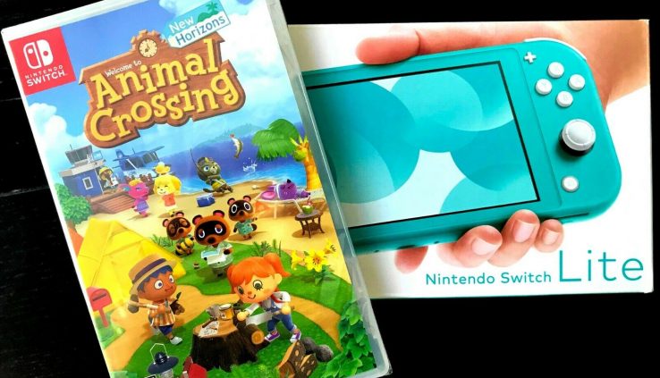 NEW IN BOX Nintendo Swap Lite Turquoise w/ Animal Crossing FREE Transport