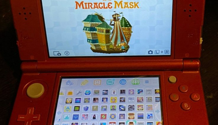 Nintendo 3DS XL Crimson 175 Games Establish in 3DS + SNES + GBA + GBC + GB