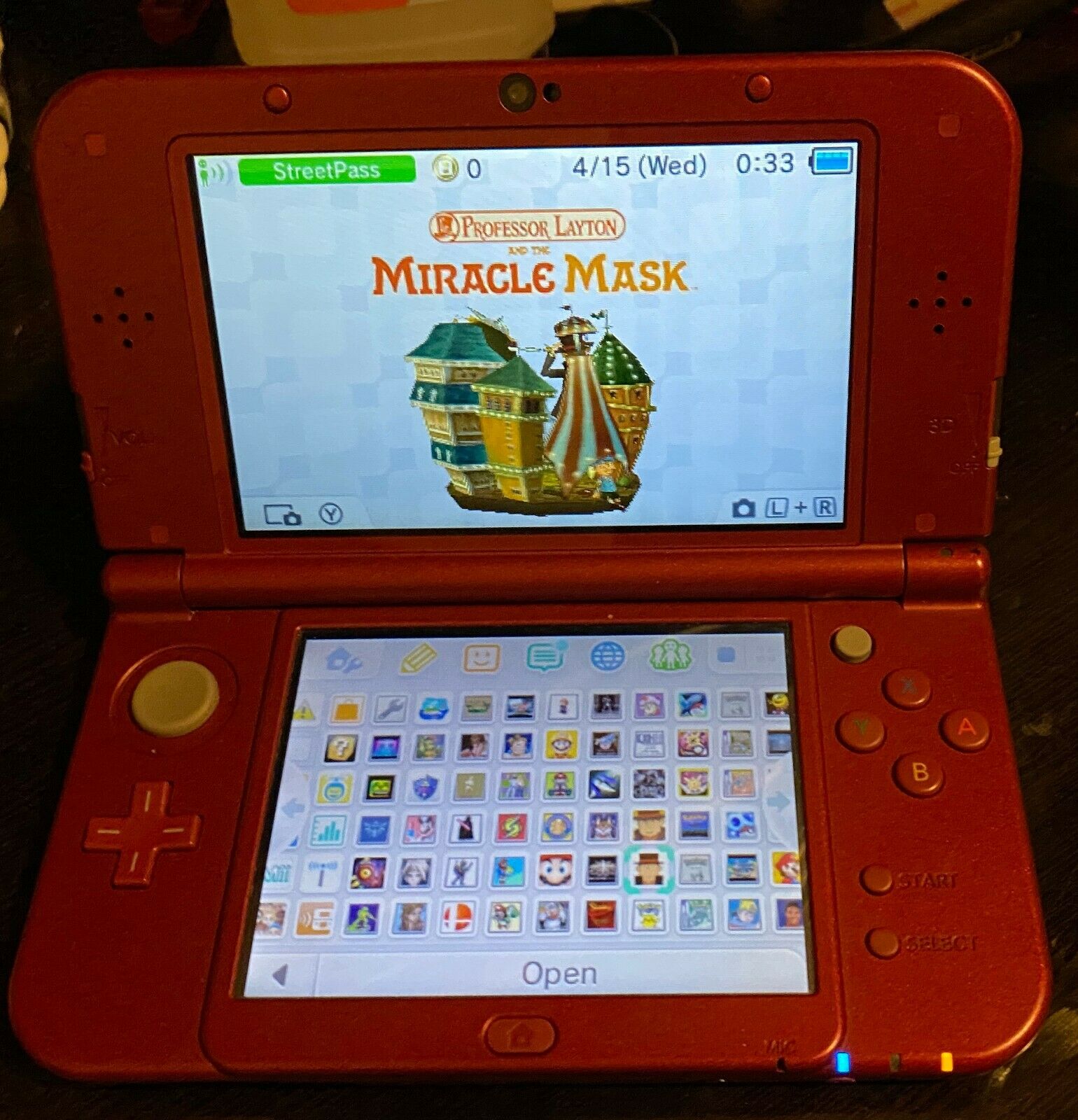 Nintendo 3DS XL Crimson 175 Games Establish in 3DS + SNES + GBA + GBC